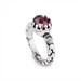 Anello Arg. e Cubik Zirconia Rosso