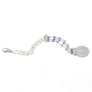 Bracciale con statere e pietre viola sfaccettate