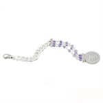 Bracciale con statere e pietre viola sfaccettate