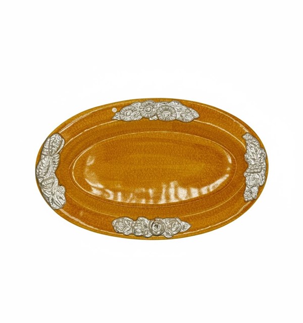 Vassoio Ovale e Ceramica 29x18