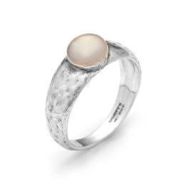 Anello Martellato Giada Rosa