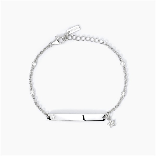 Bracciale con targhetta in argento