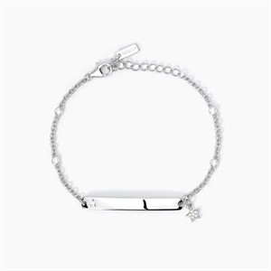 Bracciale con targhetta in argento