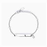 Bracciale con targhetta in argento