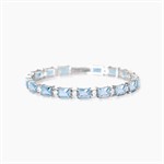 Bracciale in argento con acquemarine sintetiche