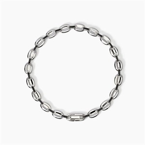 Bracciale uomo con maglia marina e zirconi