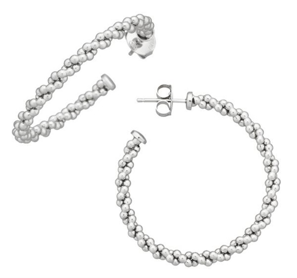 Orecchini Cerchio Treccia Grandi