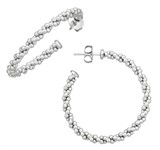 Orecchini Cerchio Treccia Grandi