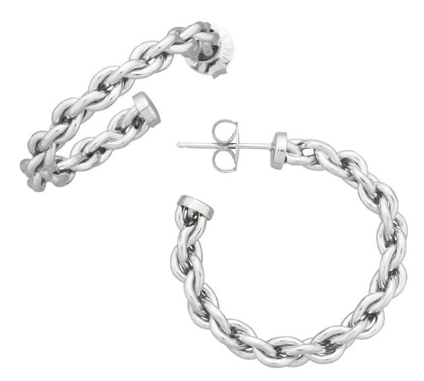 Orecchini Cerchio Catena Medi