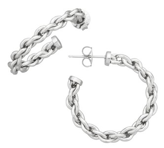 Orecchini Cerchio Catena Medi