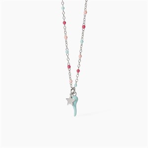 Girocollo multicolor da bambina con cornetto