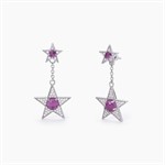 Orecchini stella con tormalina sintetica