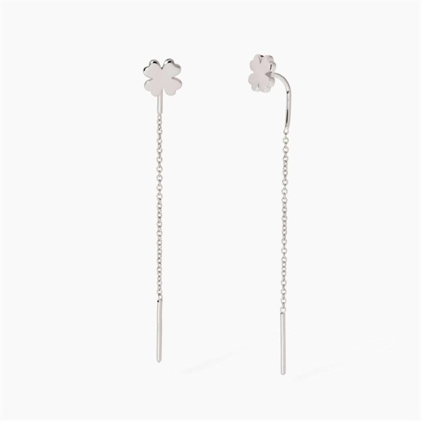 Orecchini pendenti con quadrifoglio