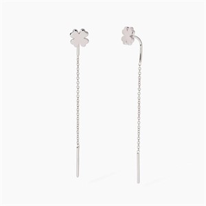 Orecchini pendenti con quadrifoglio