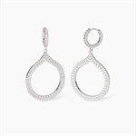 Orecchini a cerchio con pendente goccia