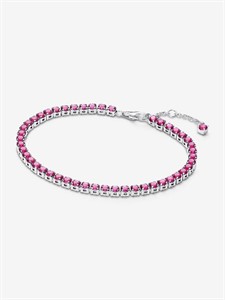 Bracciale Tennis Cristalli Rosa Scuro
