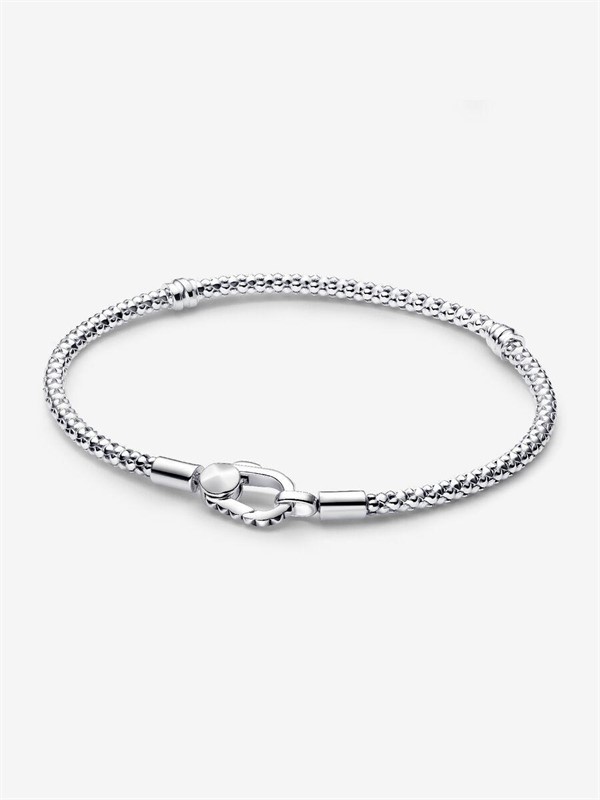 Bracciale in argento sterling con catena tempestata