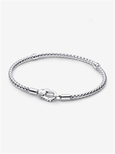 Bracciale in argento sterling con catena tempestata
