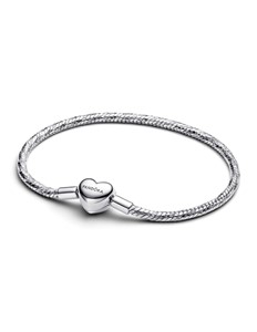 Bracciale Maglia Snake Sfaccettata con Chiusura a Cuore