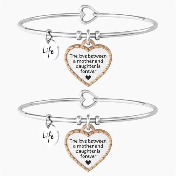 Set di bracciali mamma e figlia con ciondolo cuore