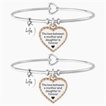 Set di bracciali mamma e figlia con ciondolo cuore