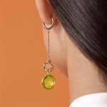 Orecchino in acciaio con catena forzatina  Pin up