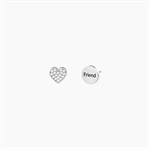 Orecchini a lobo amica con cuore e scritta  Cuore | amica