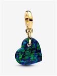 Charm Pendente Cuore Opale Verde e Blu