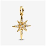 Charm Pendente Stella Polare  Placc. Oro