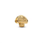 Mini Charm a forma di Fungo testurizzata placc. oro 14kt