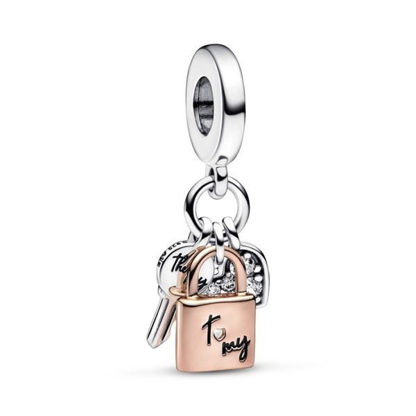 Charm Pendente Chiav e Cuore