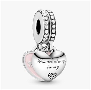 Charm Pendente Cuori Mamma & Figlia
