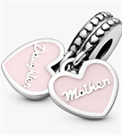 Charm Pendente Cuori Mamma & Figlia