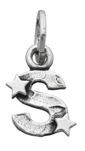Charm Lettera S con Stelle