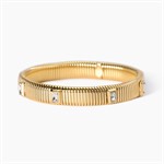 Bracciale tubogas dorato con zirconi