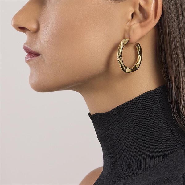 Orecchini poligonali dorati