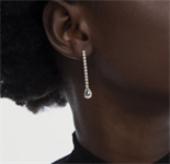 Orecchini lunghi in cristallo riviere