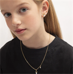 Orecchini a bottone con corona di perle magiche