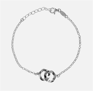 Bracciale Texture Circle in argento di Essence