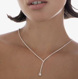 Collana corta in cristallo riviere