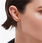 Orecchini a bottone in cristallo colorato