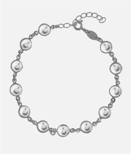 Bracciale con cerchio in cristallo bianco