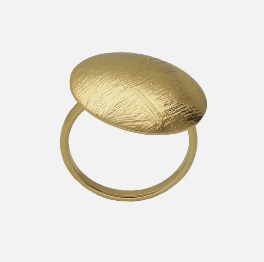 Anello Dorato regolabile Zoom Texture Sphere