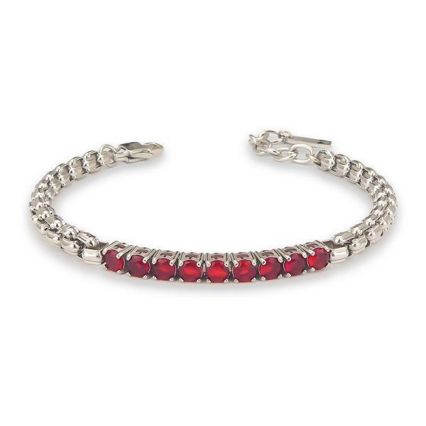 Bracciale con zirconi rossi