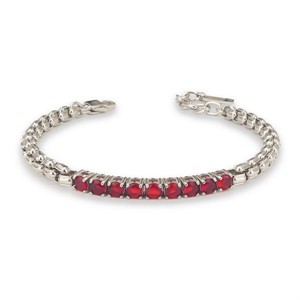 Bracciale con zirconi rossi