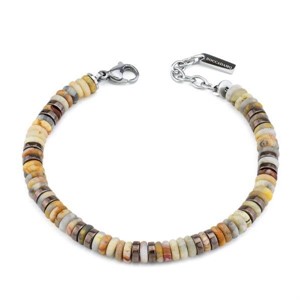 Bracciale uomo con agata ed ematite caffÞ