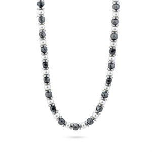 Collana uomo con onice e perle sintetiche