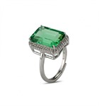 Anello in Argento e Zirconi B/Verde