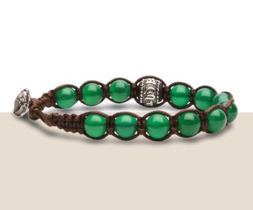 Bracciale Tibetano Tamashii Agata Verde