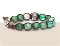 Bracciale Tibetano Tamashii Agata Verde Striata